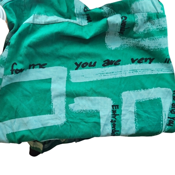 🎉HP🎉 *Rare* Desigual Halter Mini Dress Green Inspirational Sayings size Small - Picture 7 of 11